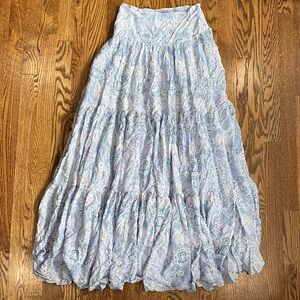 Free People pastel-printed Jeannette maxi skirt, size XS. Like new condition.